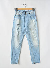 Jeans coupe slim effet usé délavé taille haute bleu TIFFOSI femme
