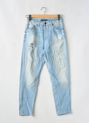 Jeans coupe slim effet usé délavé taille haute bleu TIFFOSI femme
