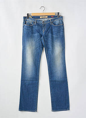 Jeans coupe droite stretch taille basse bleu TIFFOSI femme