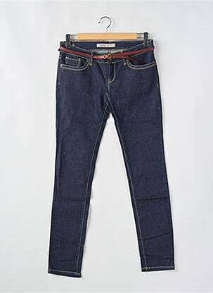 Jeans skinny tissage brut taille basse bleu TIFFOSI femme