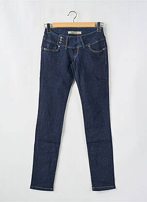Jeans skinny tissage brut taille basse bleu TIFFOSI femme