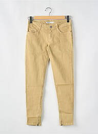 Jeans coupe slim taille basse taille basse beige TIFFOSI femme