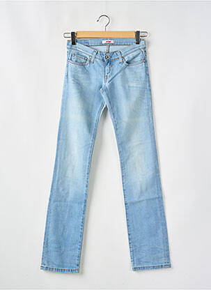 Jeans coupe slim effet usé délavé taille basse bleu TIFFOSI femme