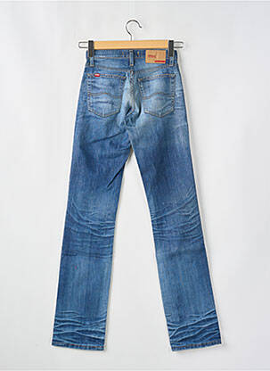 Jeans coupe droite effet usé délavé taille basse bleu TIFFOSI femme