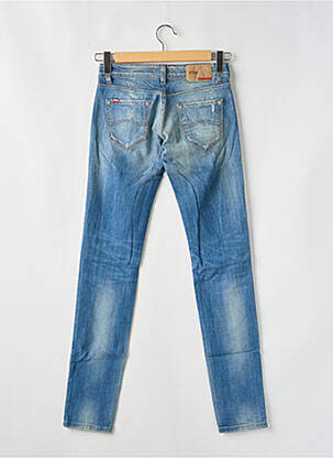 Jeans coupe slim effet usé délavé taille basse bleu TIFFOSI femme