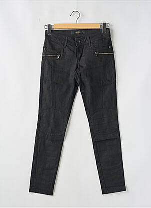 Jeans coupe slim tissage brut taille basse noir TIFFOSI femme