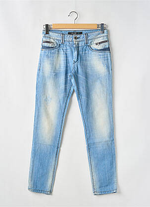 Jeans coupe slim effet usé délavé taille normale bleu TIFFOSI femme