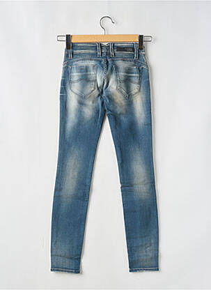 Jeans coupe slim effet usé délavé taille basse bleu TIFFOSI femme