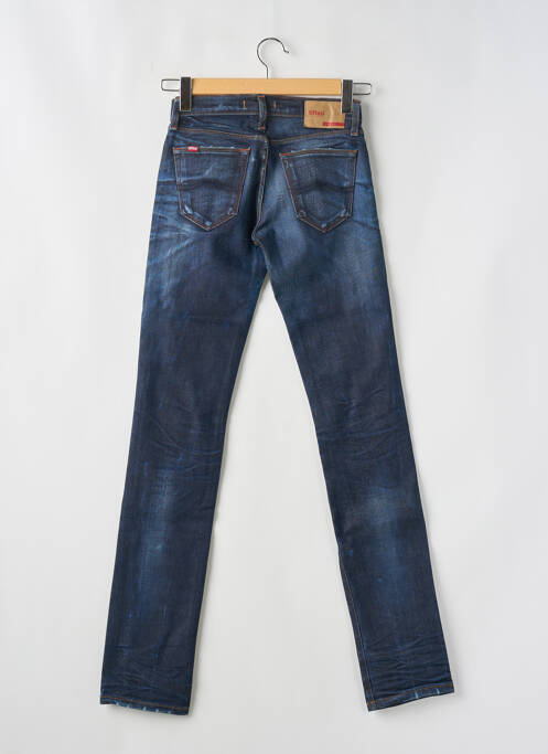 Jeans coupe slim effet usé délavé taille normale bleu TIFFOSI femme