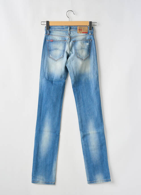 Jeans coupe slim effet usé délavé taille basse bleu TIFFOSI femme