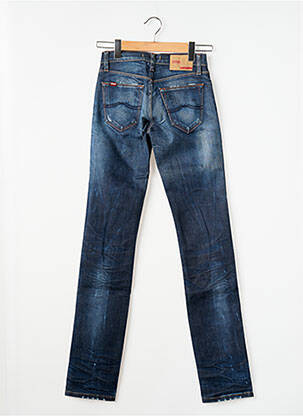 Jeans coupe slim effet usé délavé taille basse bleu TIFFOSI femme