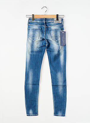 Jeans coupe slim effet usé délavé taille basse bleu TIFFOSI femme