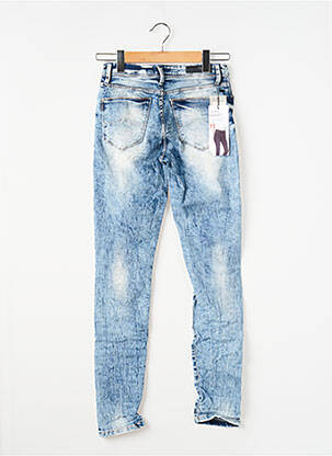 Jeans skinny effet usé délavé taille basse bleu TIFFOSI femme