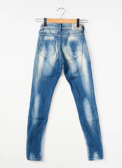 Jeans skinny effet usé délavé taille basse bleu TIFFOSI femme