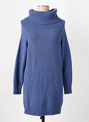 Robe pull stretch manches longues bleu CARTA LIBERA femme