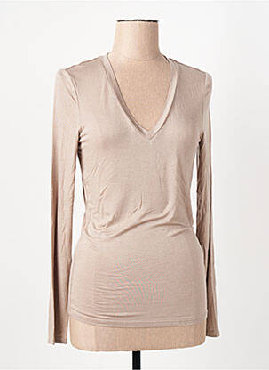 T-shirt marron ICHI pour femme