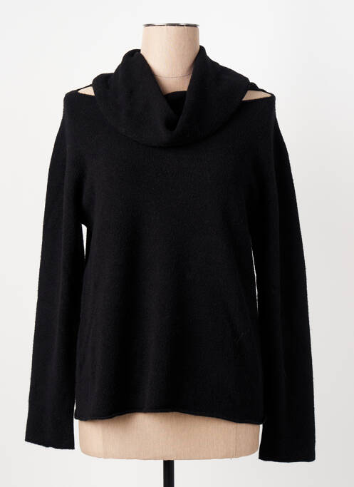 Pull col roulé noir CARTA LIBERA pour femme