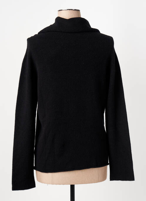 Pull col roulé noir CARTA LIBERA pour femme