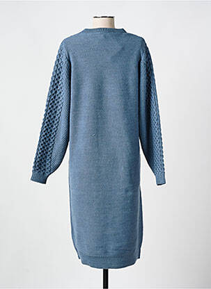 Robe longue manches longues manches longues bleu ICHI femme