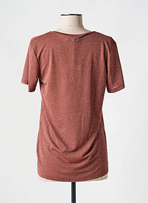 T-shirt coupe droite manches courtes marron PLEASE femme