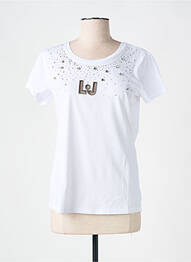 T-shirt coupe droite manches courtes blanc LIU JO femme