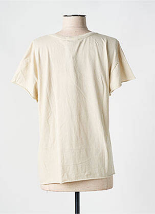 T-shirt coupe droite manches courtes beige PLEASE femme