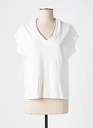 T-shirt coupe droite manches courtes blanc LOLA CASADEMUNT femme