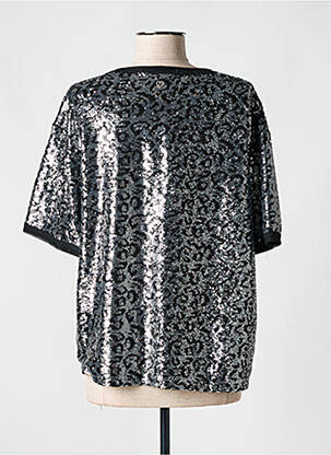 T-shirt coupe droite manches courtes argent PLEASE femme