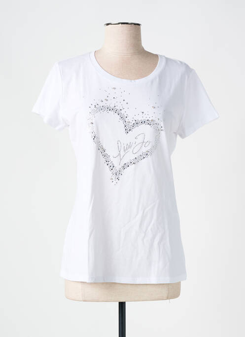 T-shirt coupe cintrée manches courtes blanc LIU JO femme