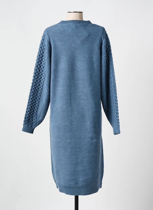 Robe longue bleu ICHI pour femme
