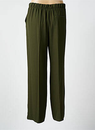 Pantalon droit tissage crêpe taille normale vert IMPERIAL femme