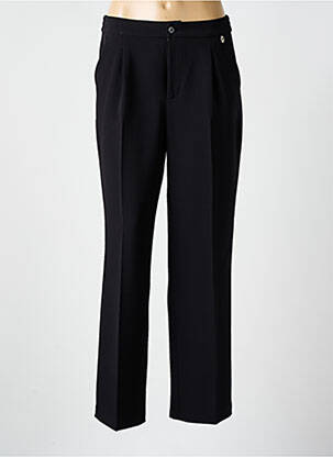 Pantalon droit tissage crêpe taille normale noir LIU JO femme