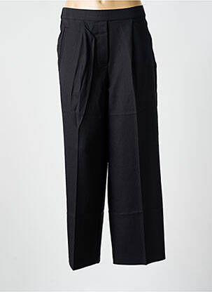 Pantalon large tissage crêpe taille normale noir ICHI femme