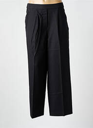 Pantalon large tissage crêpe taille normale noir ICHI femme
