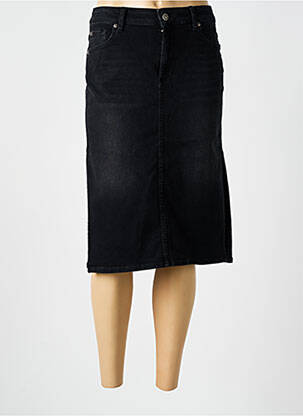 Jupe mi-longue coupe droite noir LUI JO femme