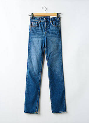 Jeans coupe droite taille haute taille haute bleu LIU JO femme