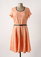 Robe mi-longue orange EMILY pour femme seconde vue