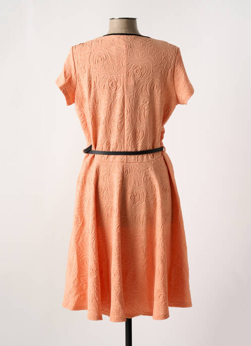 Robe mi-longue orange EMILY femme