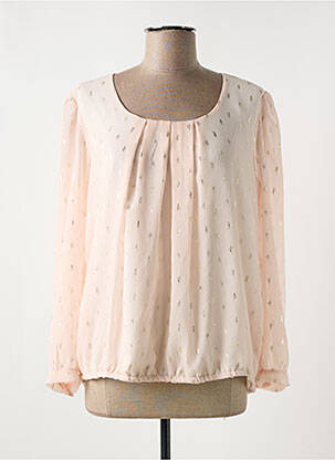 Blouse imprimé fantaisie manches longues rose NIKI PARIS femme