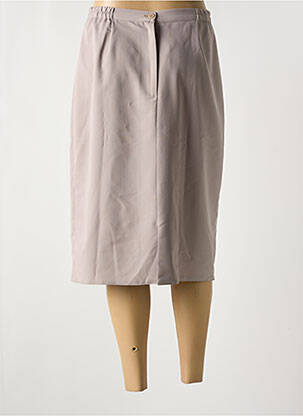 Jupe mi-longue taille normale gris NIKI PARIS femme