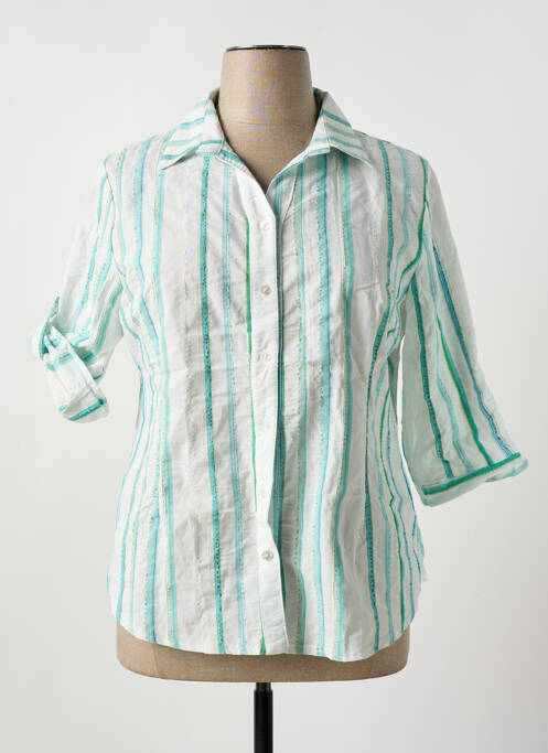 Chemisier manches courtes manches courtes bleu HALOGENE femme