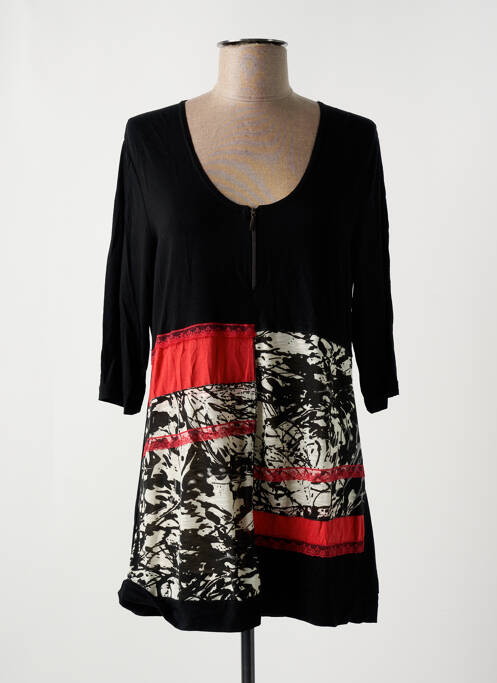 Tunique manches longues noir KAKIE pour femme