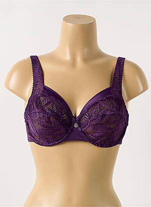 Soutien-gorge effet matière satinée haut soutien-gorge emboitant violet BARBARA femme