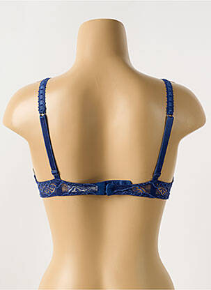 Soutien-gorge tissage dentelle haut soutien-gorge moulé bleu BARBARA femme
