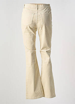 Pantalon flare stretch taille haute beige ORAIJE femme