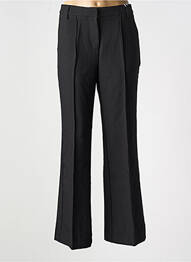 Pantalon large tissage crêpe taille haute noir ORAIJE femme
