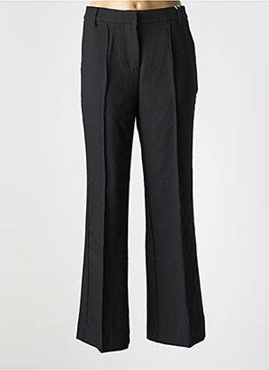 Pantalon large tissage crêpe taille haute noir ORAIJE femme