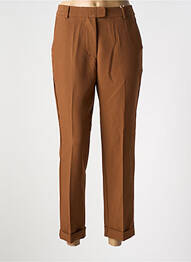 Pantalon 7/8 taille haute taille haute marron ORAIJE femme