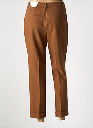 Pantalon 7/8 taille haute taille haute marron ORAIJE femme