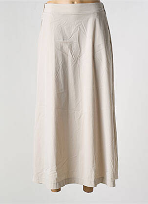 Jupe longue taille haute beige EAST DRIVE femme